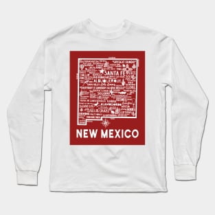 New Mexico Map Long Sleeve T-Shirt